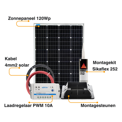 Solar panel set 120W 12V monocrystalline